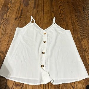 White button down tank top